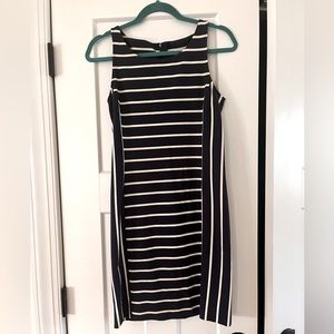Knit jersey Navy/white dress, size 2 Banana Republic